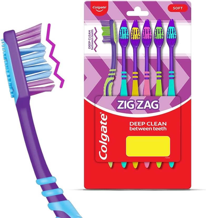 Colgate ZigZag Soft Bristle Toothbrush - 6 Pcs