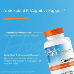 Doctor's Best, Fisetin, 100 mg, 30 Veg Caps
