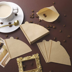 Coffee Filter 100 pcs, Coffee Filter Paper V60 Unbleached Disposable Coffee Filters Paper for Pour Over and Drip Coffee Maker 2 4 Cups brown