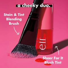 e.l.f. Sheer For It Blush Tint, Versatile Lip and Cheek Ink, for a Natural, Long-Lasting Colour Kick, Vegan and Cruelty Free, Plums Up