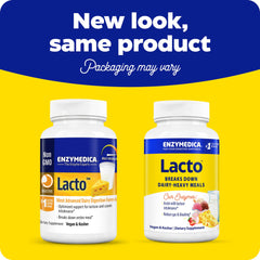 Enzymedica Lacto, Maximum Strength Formula for Dairy Intolerance, With Enzymes Lactase and Protease, Relieves Digestive Discomfort, 30 capsules (30 servings)