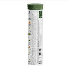 Wellbeing Nutrition Daily Greens, Wholefood Multivitamin with Vitamin C, Zinc, B6, B12, Iron for Immunity and Detox with 39+ Organic Certified Plant Superfoods & Antioxidants(15 Effervescent Tablets)