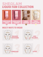 SHEGLAM Makeup - Color Bloom Liquid Blush Matte Finish - Long-wearing Waterproof Gel-Cream Blush with Sponge Tip Applicator (Love Cake), 5.2 grams, 1.0 count, 1