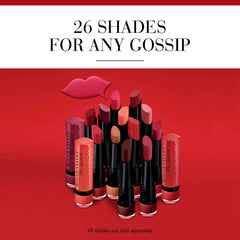 Bourjois Rouge Velvet Lipstick collection showcasing 26 vibrant shades for versatile looks