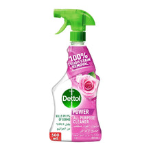 Dettol all purpose cleaner spray bottle with green trigger, pink rose scent, 500 ml