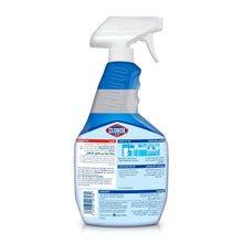 Blue multipurpose spray cleaner bottle back label with white trigger sprayer