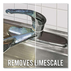 Lime-A-Way cleaning promo showing faucet and sink, removes limescale text