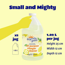 All-purpose vinegar cleaner jug labeled 1.89 L with white cap