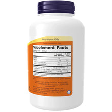 NOW Super Primrose softgels bottle back with Supplement Facts panel