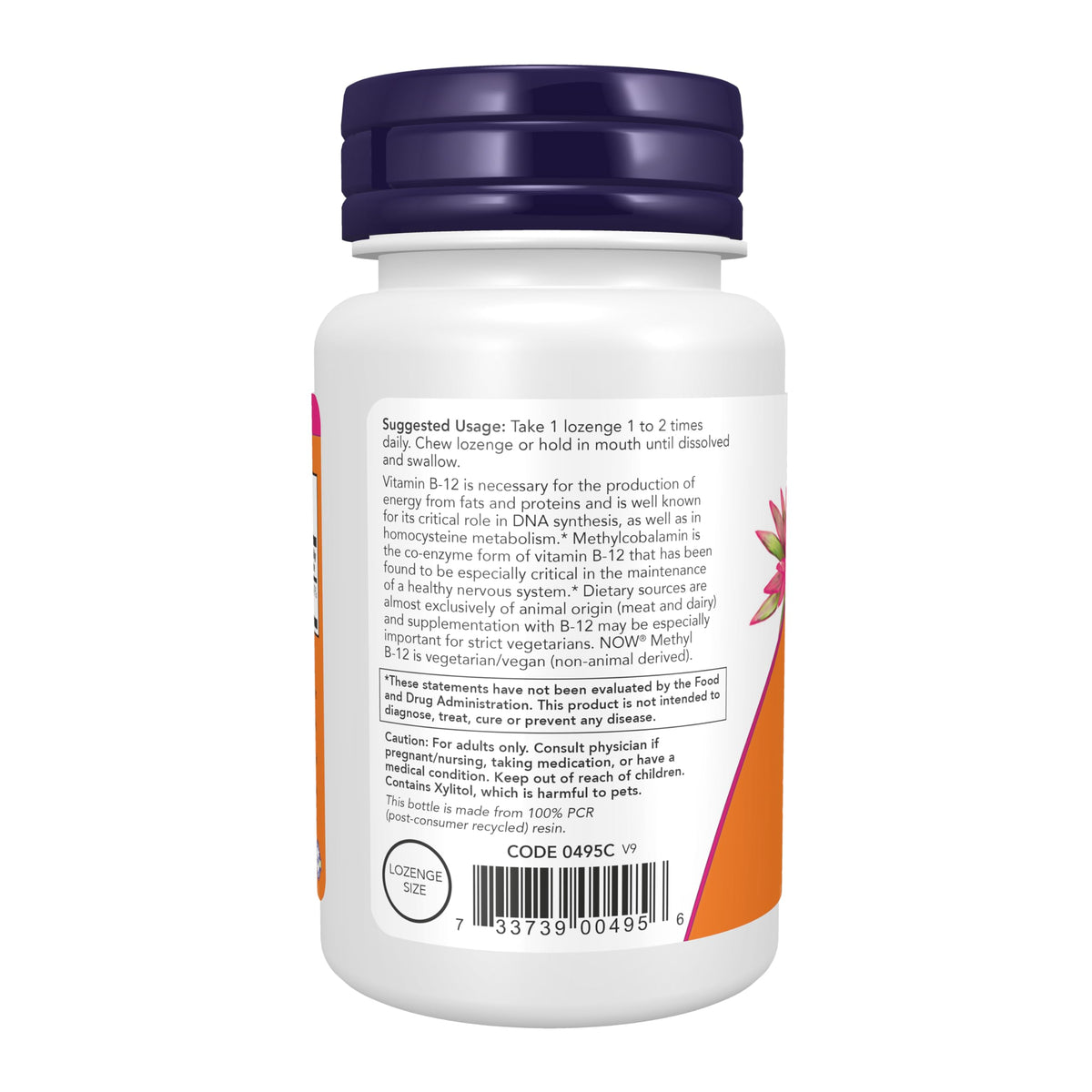 Now Foods Methyl B-12, 100 Lozenges 1000 mcg