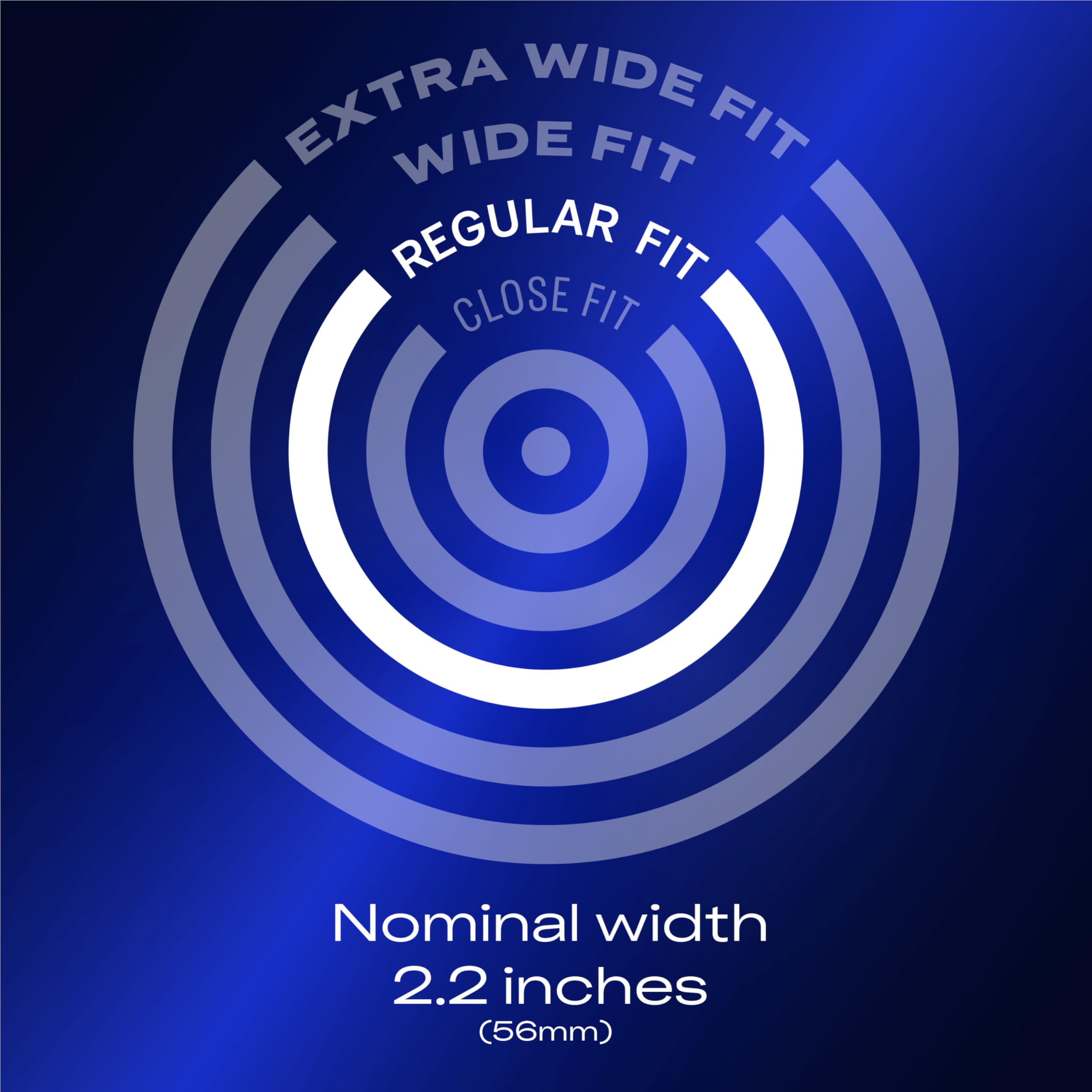 Durex Performax Intense condoms UAE packaging showing concentric fit rings and nominal width 2.2 inches 56 mm regular fit