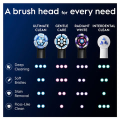 Oral-B iO Ultimate Clean Black Toothbrush Heads, Pack of 4 Counts