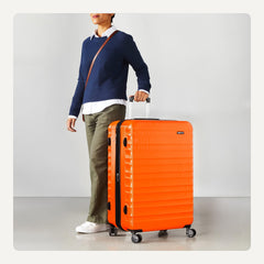 Hardside Spinner Luggage-30 Inch (78cm), Material: ABS, Orange