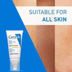 CeraVe AM Moisturizing Facial Lotion SPF 50 for Normal to Dry Skin, 52 ml