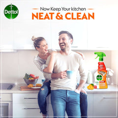 Dettol Kitchen Cleaner Spray Bottle, Orange Scent, 500 ml