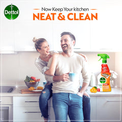 Dettol Kitchen Cleaner Spray Bottle, Orange Scent, 500 ml