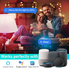 Smart Light Bulb, Multi Color Changing Dimmable Smart Wifi And Bluetooth Compatible With Alexa And Google Home Assistant, 10W