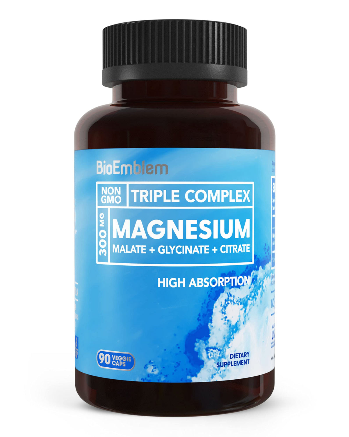 BioEmblem Non-GMO Triple Magnesium Complex (90 Capsules,300mg)