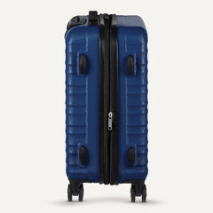 Amazon Basics - Juego de 3 maletas rígidas con ruedas (55/68/78 cm, 21/26/30 pulgadas) Material: ABS, azul marino