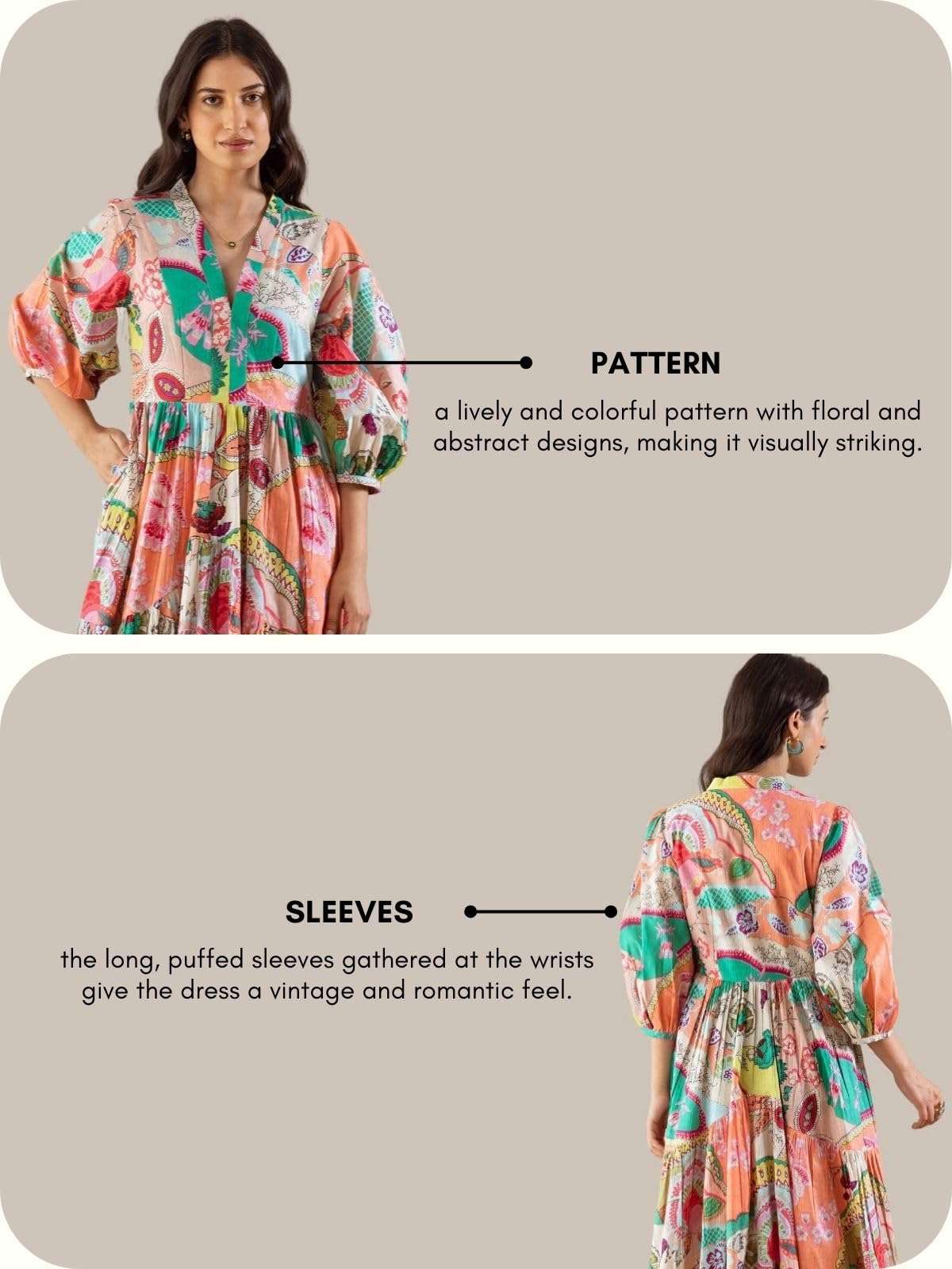 GRECIILOOKS Women Midi-Maxi Dresses | Short-Long Dress | Floral Print | Every Occation Dress for Women