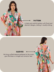 GRECIILOOKS Women Midi-Maxi Dresses | Short-Long Dress | Floral Print | Every Occation Dress for Women
