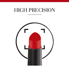 Bourjois Rouge Velvet Lipstick in vibrant red shade with high precision tip for flawless application