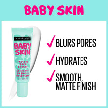 Maybelline New York Baby Skin pore eraser primer, mint tube front view