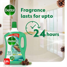 Pine floor cleaner bottle, 1.8L green bottle with handle and flip-top cap