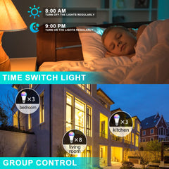 Smart Light Bulb, Multi Color Changing Dimmable Smart Wifi And Bluetooth Compatible With Alexa And Google Home Assistant, 10W