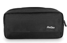 ProCase zippered black fabric pencil case, rectangular with front logo patch