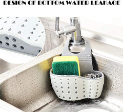 Sink Caddy Sponge Holder, Kitchen Sink Storage Basket Hanging Bag Basket Organizer for Sponges Soaps and Cleaning Brushes Sink Accessories