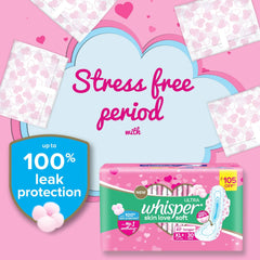Whisper Ultra Soft Sanitary Pads XL Plus 30 Units