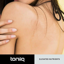Person holding shoulder with elevated nutrients supplement jar graphic