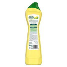 Jif lemon cream cleaner bottle back with ingredient details and barcode label