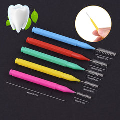 Eacam 100 Pieces Interdental Brushes Floss Toothpick Braces Brush Tooth Cleaning Tool Tooth Care Interdental Brushes Set