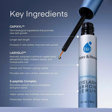 Eyelash and brow serum bottle with wand applicator tip