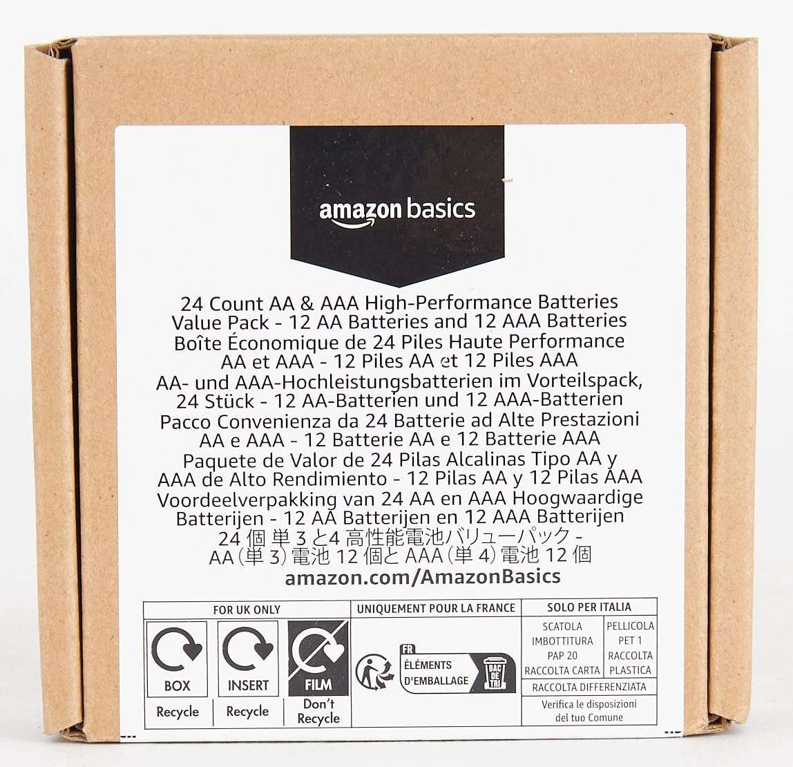 AA & AAA High-Performance Alkaline Batteries Value Pack - Combo pack: 12 AA 12 AAA, 24-Pack