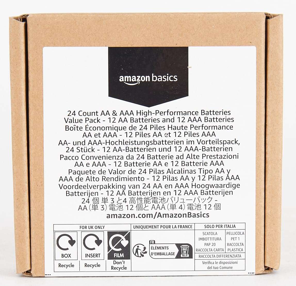 AA & AAA High-Performance Alkaline Batteries Value Pack - Combo pack: 12 AA 12 AAA, 24-Pack