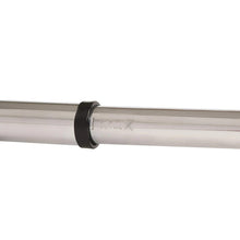 Chromed bar end with black sleeve and threaded connector