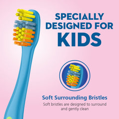 Oral B Kids Toothbrush with Mickey Characters, Extra soft bristles and easy to hold handle (Age 2+), Multipack