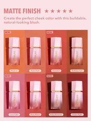 SHEGLAM Makeup - Color Bloom Liquid Blush Matte Finish - Long-wearing Waterproof Gel-Cream Blush with Sponge Tip Applicator (Love Cake), 5.2 grams, 1.0 count, 1
