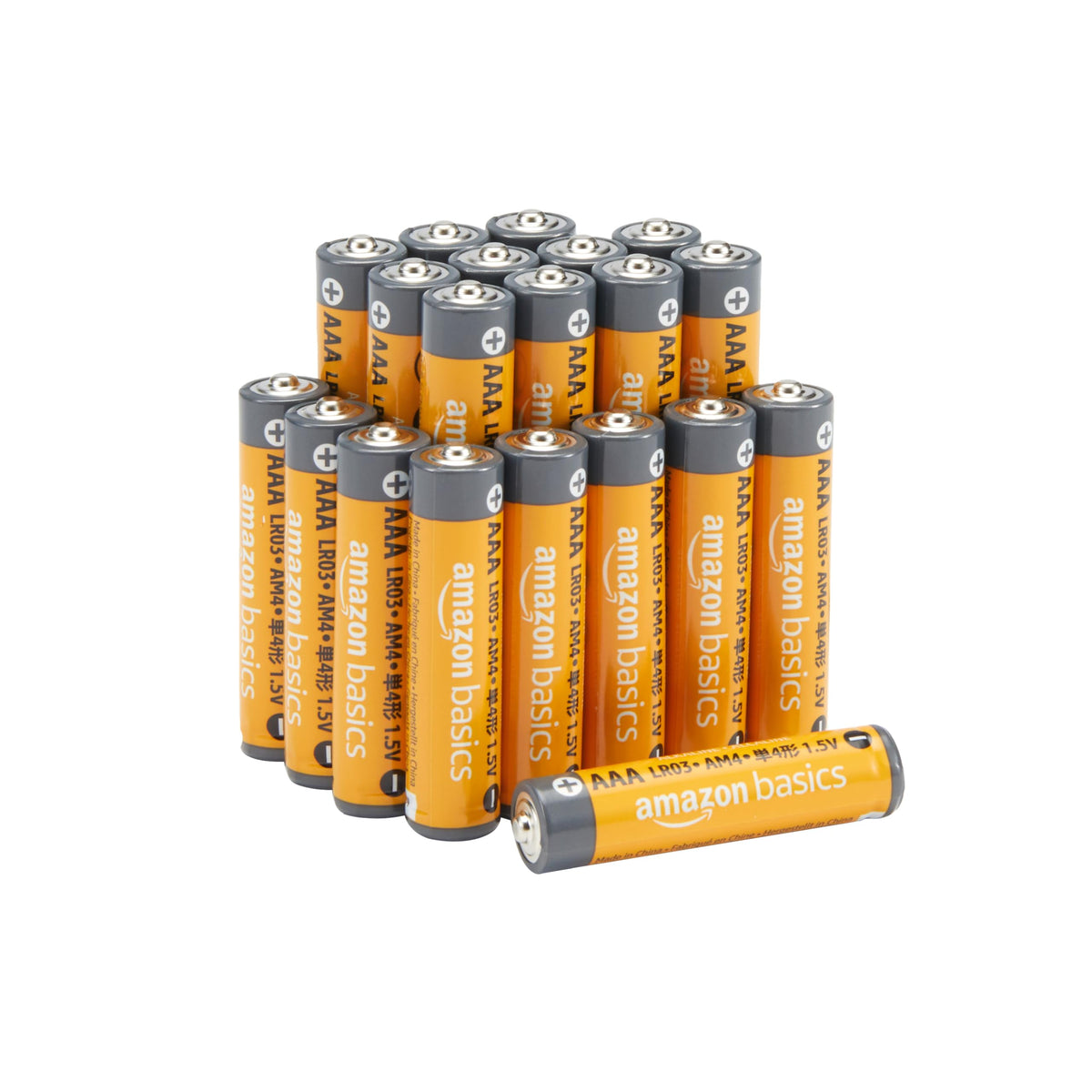 Pilas alcalinas de alto rendimiento Amazon Basics AAA de 1,5 voltios, paquete de 20 (el aspecto puede variar)