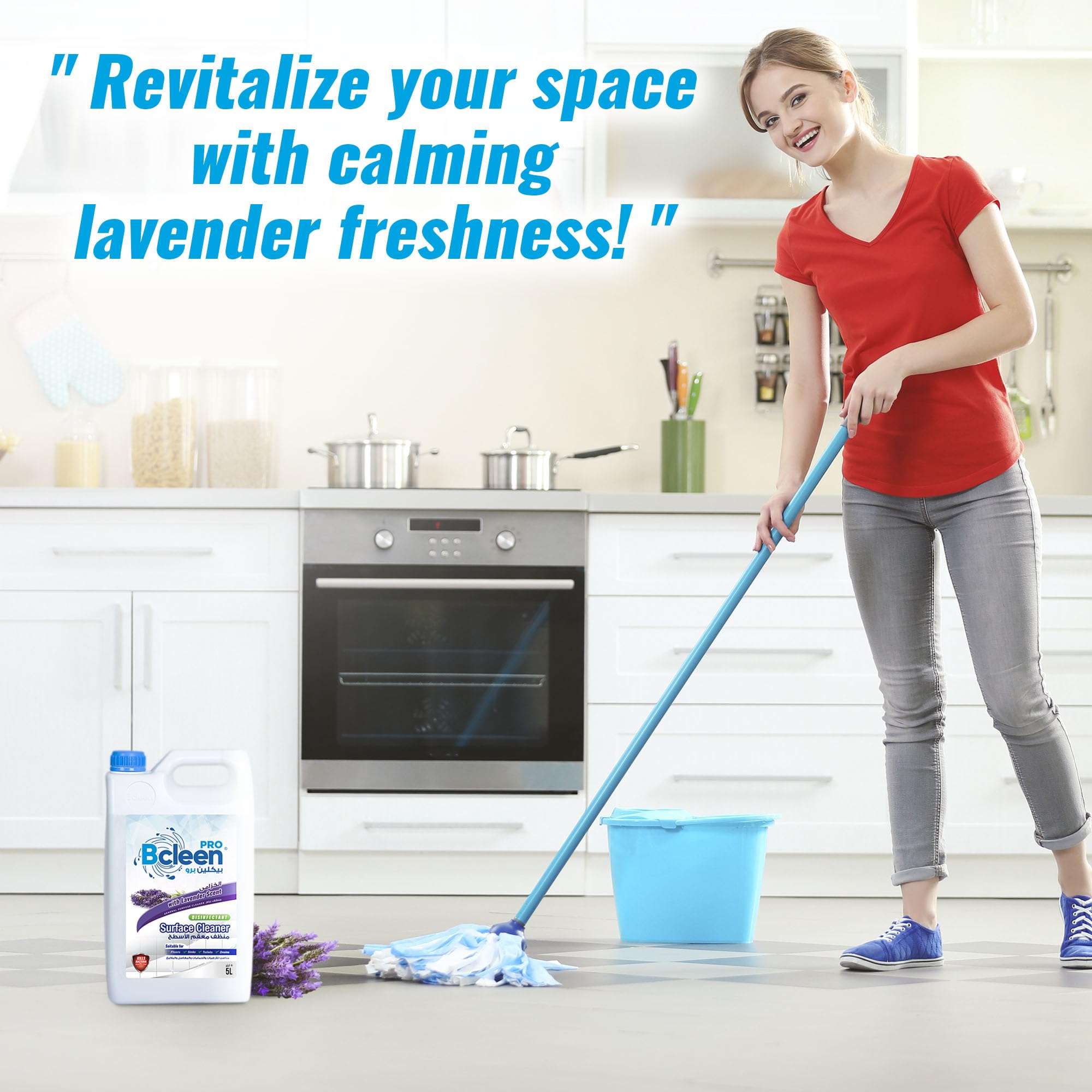 Bcleen Disinfectant Floor Cleaner Liquid Lavender 5 ltr