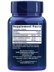 Life Extension Glutathione Cysteine & C Antioxidant with Vitamin C Amino Acids & L-Cysteine For Immune & Liver Support Detox & Skin Whitening Dark Spots Anti-Aging Gluten Free & Non-GMO, 100 Capsules