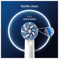 Oral-B Pro Sensitive Clean Electric Toothbrush Head, X-Shaped & Extra Soft Bristles for Gentle Brushing & Plaque Removal, Pack of 8 Toothbrush Heads, White (Packing May Vary)