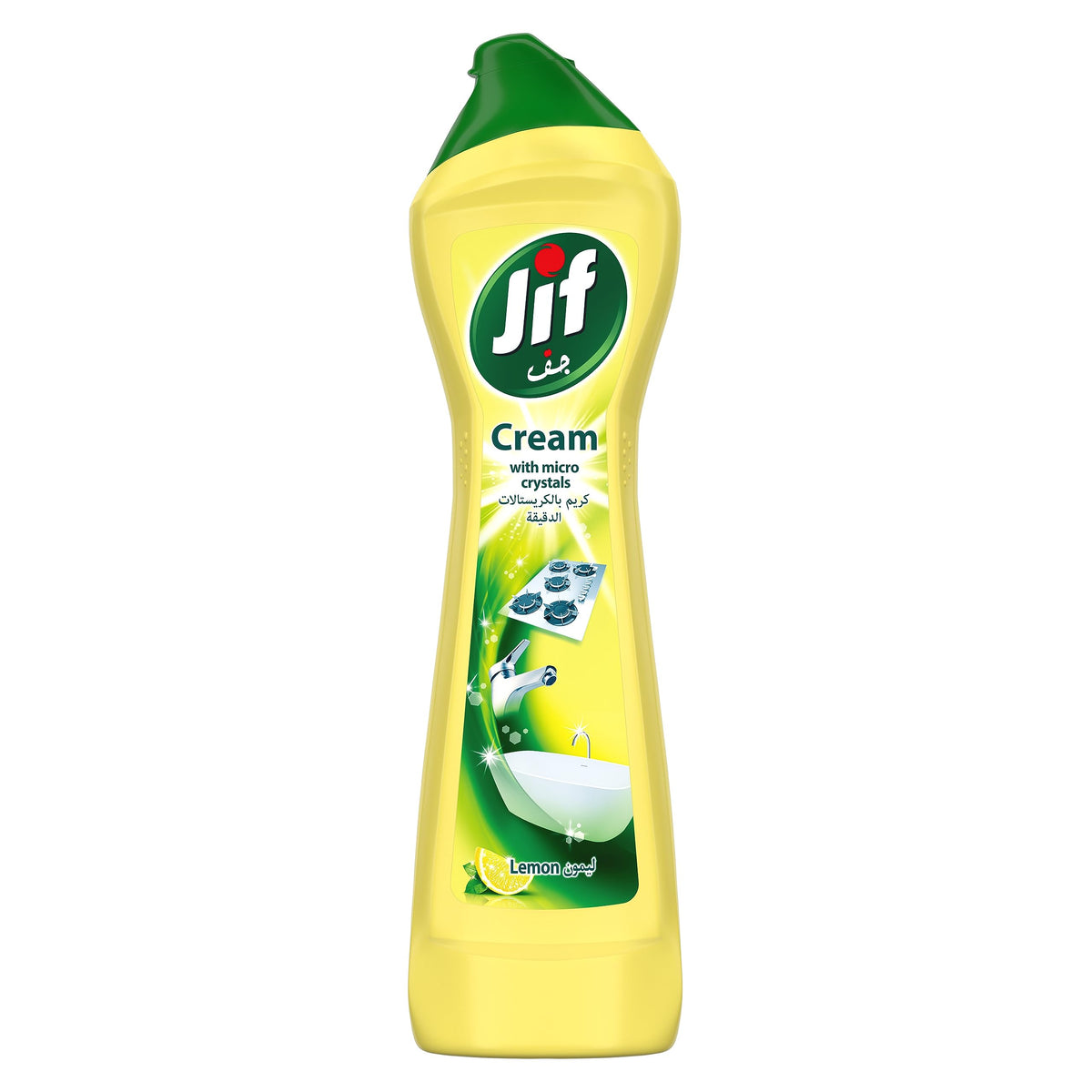 Limpiador en crema JIF, Limón, quitamanchas con tecnología de microcristales 500ml
