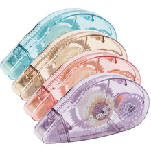 Double sided tape applicator rolls, assorted pastel translucent colors
