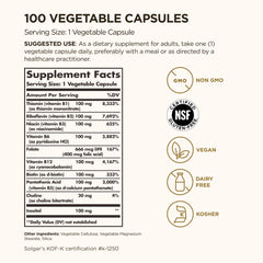 Solgar B-Complex "100" Vegetable Capsules 100's