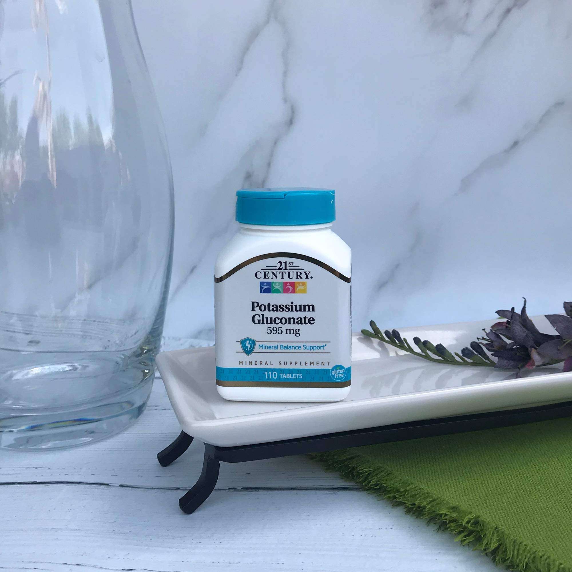 Twenty First Century, Potassium Gluconate, 595 mg, 110 Tablets