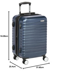 Maleta rígida con ruedas Amazon Basics, con candado TSA, 53 cm (21 pulgadas), policarbonato, color azul marino